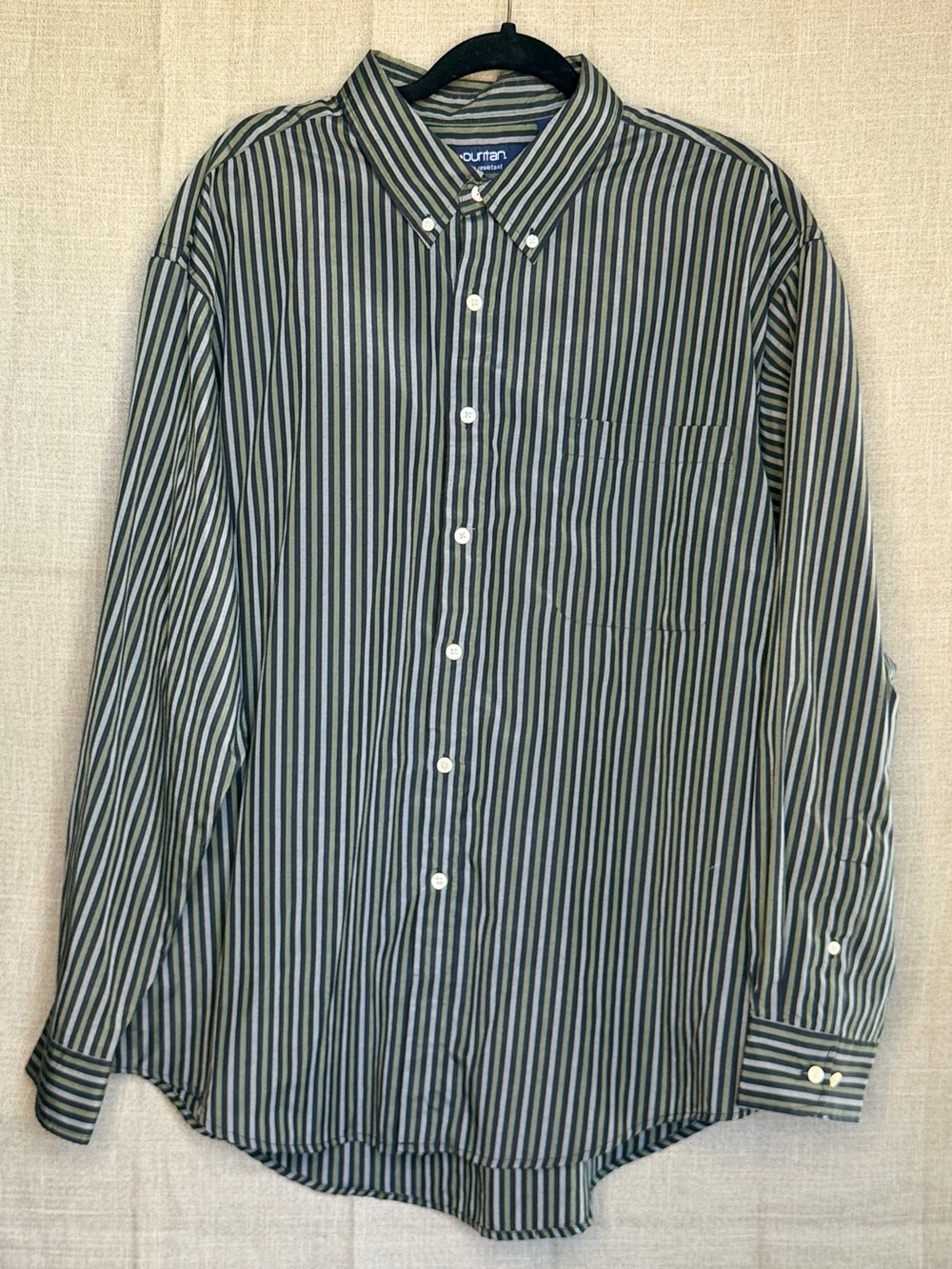 Puritan Men’s Striped Button Down Shirt